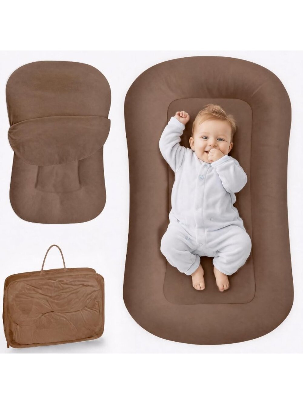 Cozy Infant Support Cushion - Breathable Cotton Tummy Time Mat for Newborns